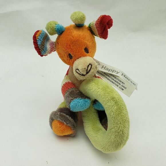 Happy Horse Netherlands Giraffe Plush Knit Soft Baby Toy Stuffed Animal Small 5" - Picture 2 of 11